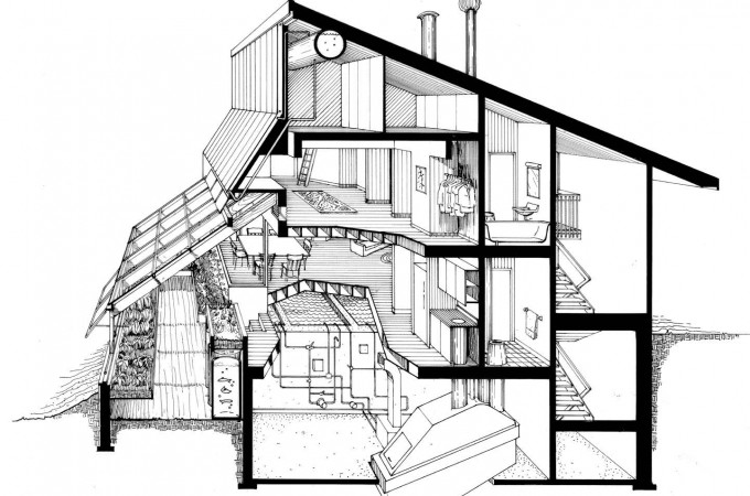 section of mechanical and dwelling space